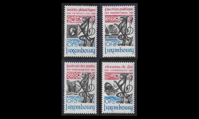 Luxemburg 1091-4 ** Merkkipäiviä (1984)