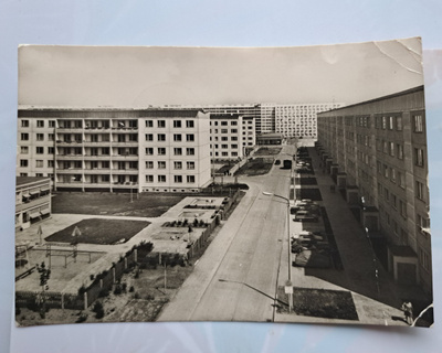 Itäsaksa, Halle-Neustadt, kulkenut 1975, DDR-merkit