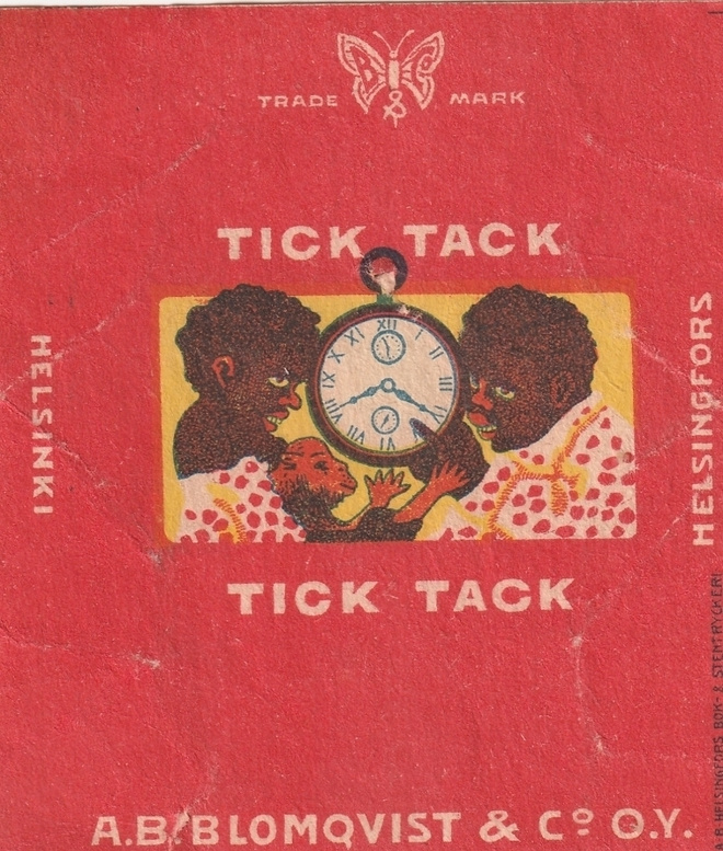 VANHA KARAMELLIPAPERI - TICK TACK BLOMQVIST ET CO (K15-S88)