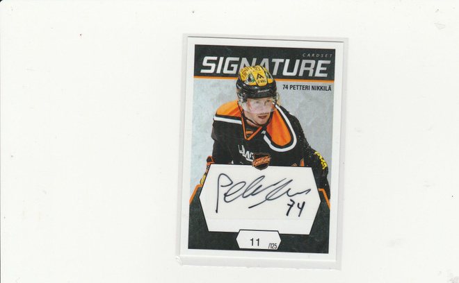 2021/22 Cardset  Signature Petteri Nikkilä , KooKoo