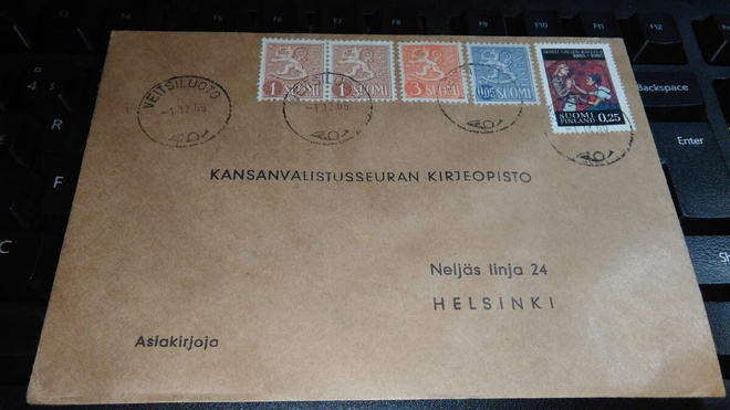 Veitsiluoto M-54/M-63/JM sekapostite 1965 26/8