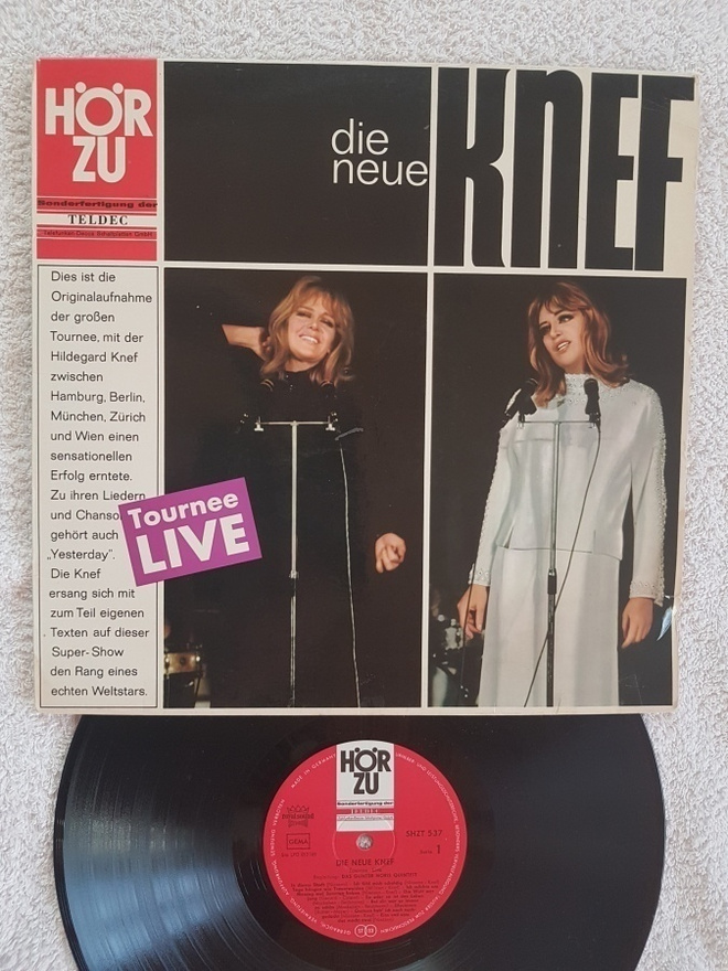 Hildegard Knef – Die Neue Knef - Tournee Live LP 1966