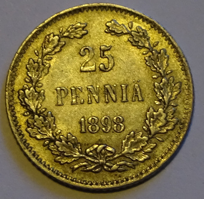 1898 25 penniä kl7