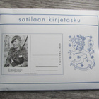 SOTILAAN KIRJETASKU.....uusiopainettu pahvitasku kortteineen - pikkukuva 1