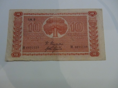 SUOMALAINEN 10 MARKAN SETELI, H 6695119