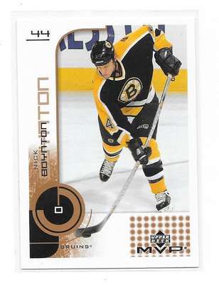 2002-03 Upper Deck MVP #17 Nick Boynton Boston Bruins