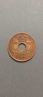 East Africa,five cents 1943