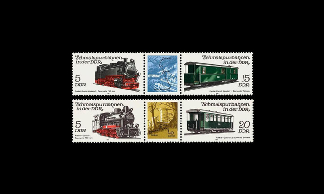 DDR 2629-32_ds ** Kapearaiteinen rautatie (1981)