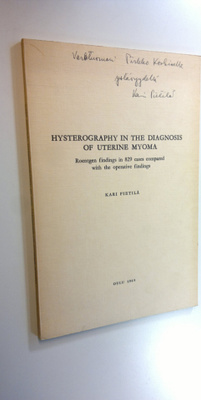 Kari Pietilä : Hysterography in the diagnosis of uterine ...