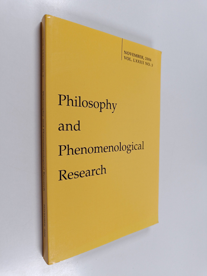 Philosophy and phenomenological research : vol. 73, Novem...