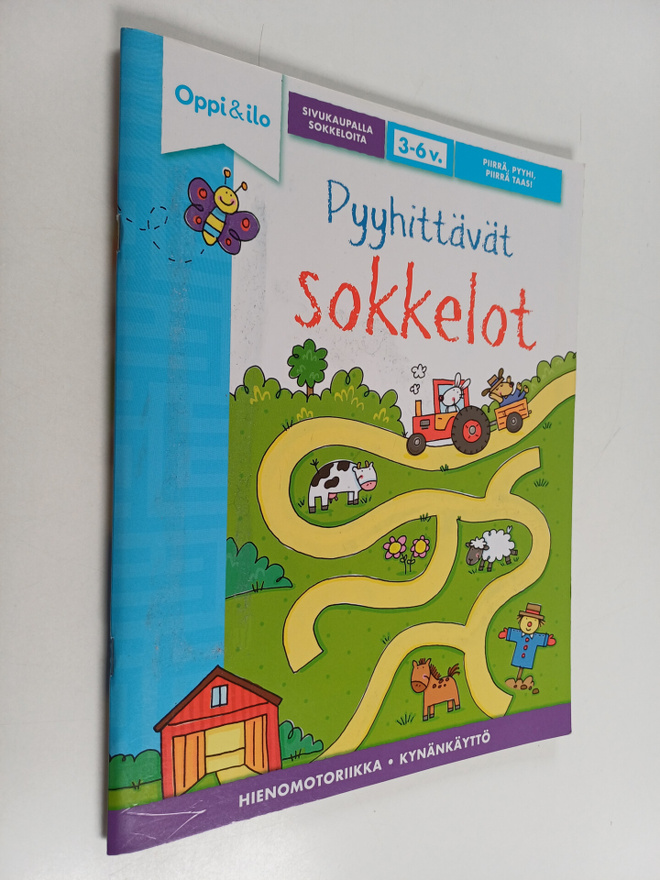 Pyyhittävät Sokkelot -puuhakirja 3+ : Tarkkuutta kynänkäy...