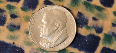 Harvinainen Johannes Paavali II Pontifex Maximus silver coin