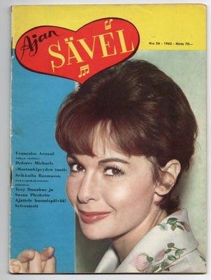 Ajan Sävel n:o 24 1962 Värikuvassa Dolores Michaels.
