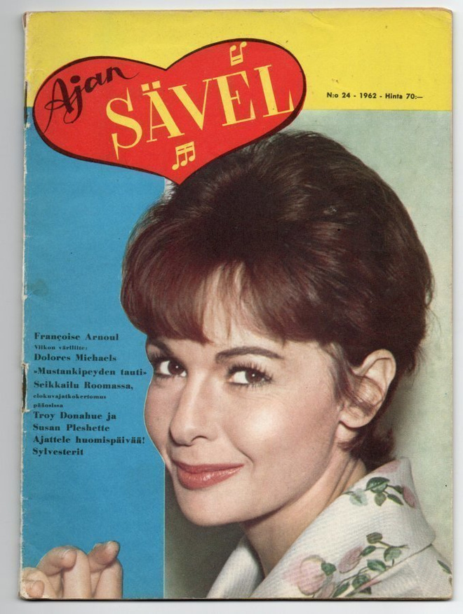 Ajan Sävel n:o 24 1962  Värikuvassa Dolores Michaels.