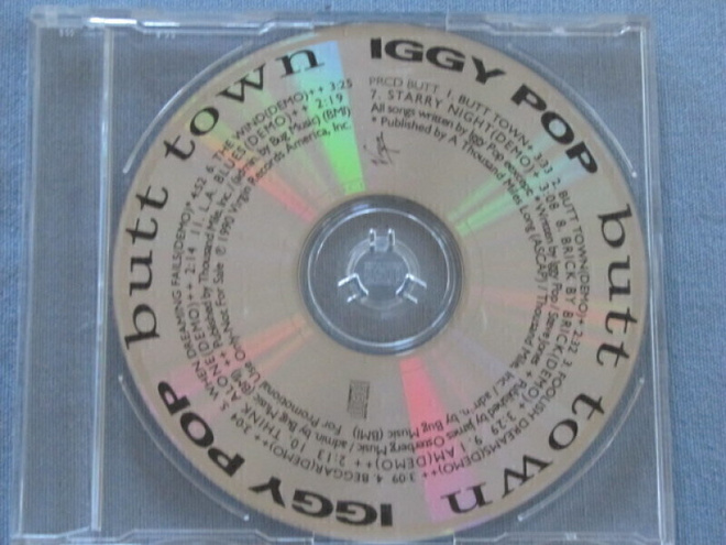 Iggy Pop Butt town promo cd USA 1990
