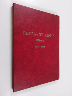 Defensor legis index 1971-1980