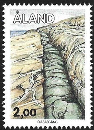 Åland 1993 Yleismerkit - Kallioperä 2,00 mk ** LaPe 075