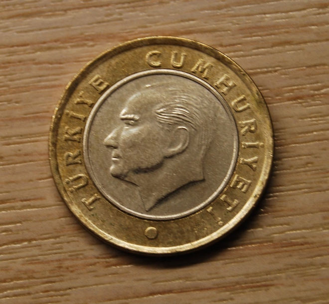Turkki 1 lira 2020, President Mustafa Kemal Ataturk
