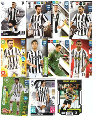 11 x JUVENTUS sis. 1 x Erikoiskortti