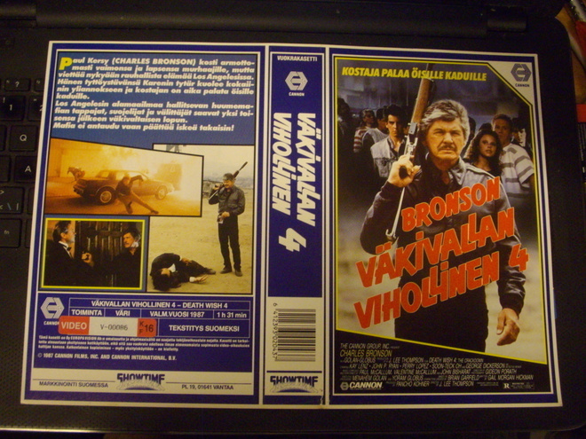 Vhs kansipaperi Fix - VÄKIVALLAN VIHOLLINEN 4 ( Sis.pk:t)