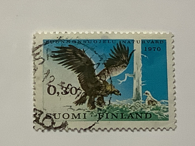 667 / 1970 Luonnonsuojelu- merikotka o leimattu
