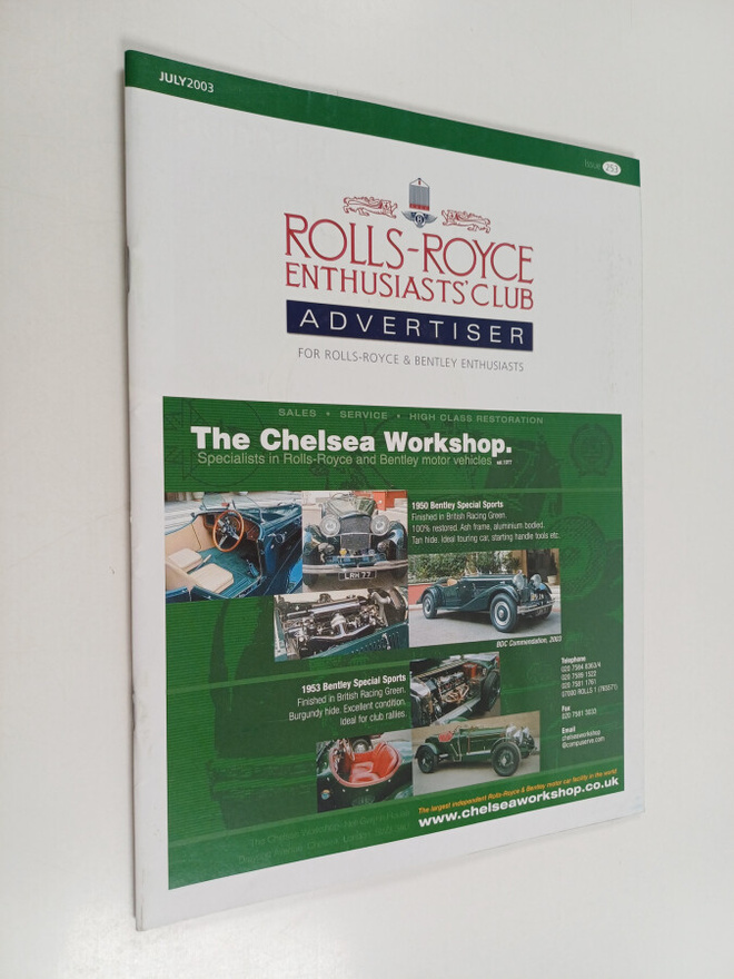 Rolls-Royce enthusiasts' club advertiser for Rolls-Royce ...