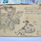 VANHA Postikortti Käsinpiirretty KIVA Auto 1920-l - pikkukuva 1