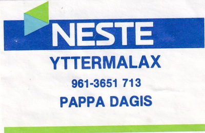 Yttermalax, Pappa Dagis  NESTE   1/11