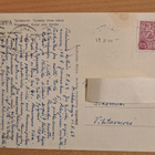 P.Moleveld: taidekortti, lyhteet pellolla, kulkenut 1969 - pikkukuva 2