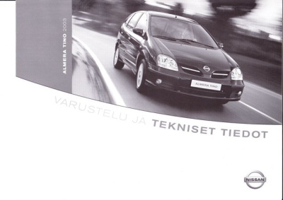 Nissan Almera Tino tekninen esite, 2003