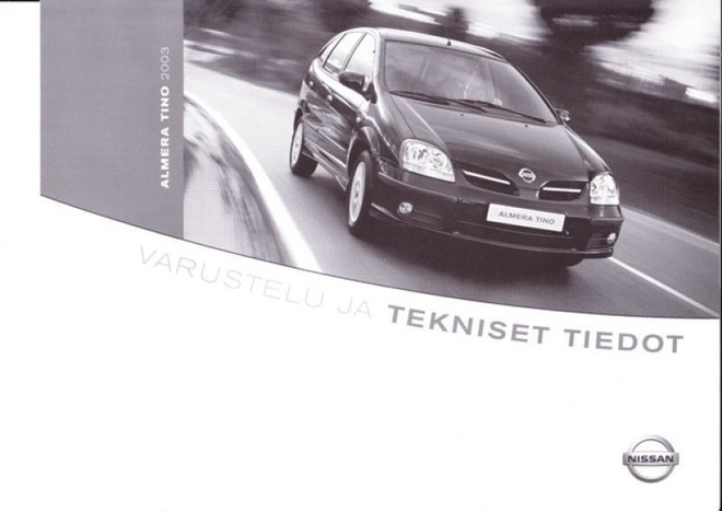 Nissan Almera Tino tekninen esite, 2003