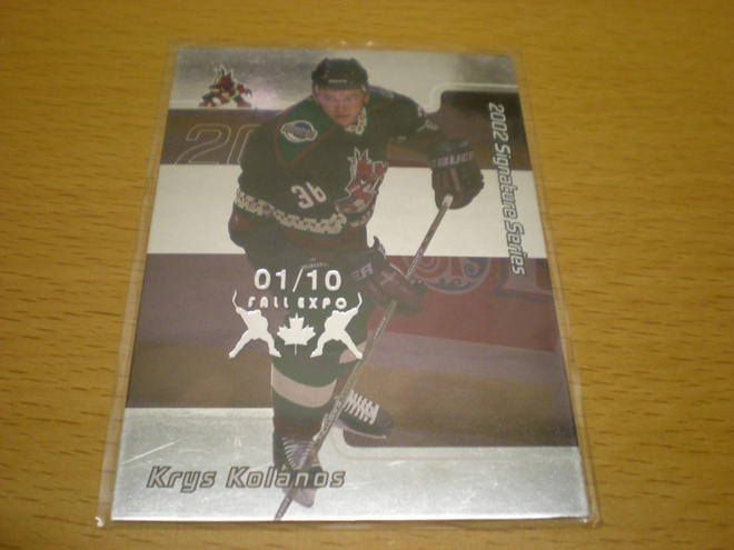 Krys Kolanos 2001-02 Be A Player Signature Series # 243 Fall