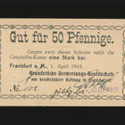 Saksa Notgeld 50 Pfg, Frankfurt a. M. 1.4.1919 - pikkukuva 1
