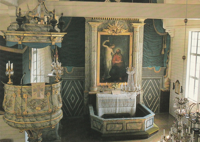 KIRKKOKORTTI - ANJALAN KIRKKO - SISÄKUVA