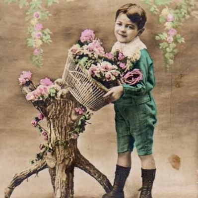 LAPSI / Runollinen poika ja romanttiset ruusut. 1900-l.