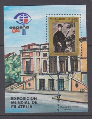 Nicaragua espana 84 näyttelyblokki.