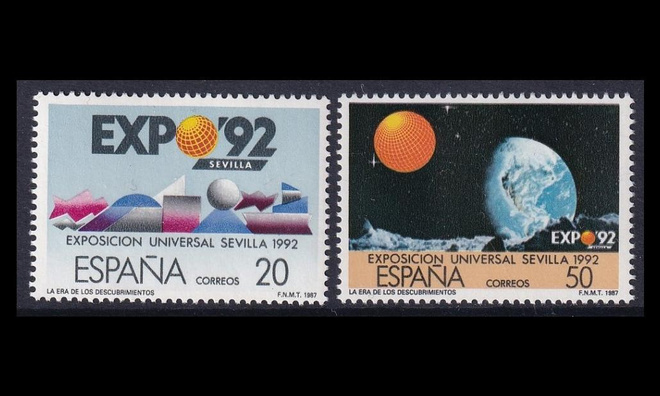 Espanja 2808-9 ** Sevillan maailmannäyttely (1987)