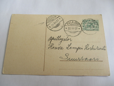 1927 Kalajoki kortti os Suursaari