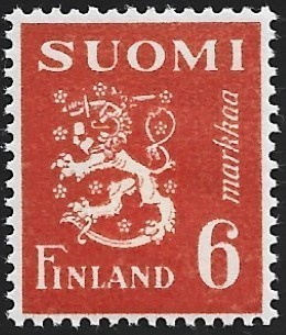 1947 M-30 L 6 mk punertavanoranssi ** Lape 323 b SP Lm 6