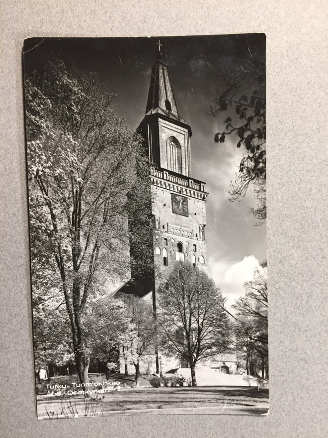 Paikkakuntakortti  Turku Tuomiokirkki 1956