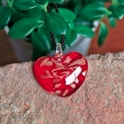 960 .. Murano Käsityö Lampwork Taidelasia .. Kaulakoru