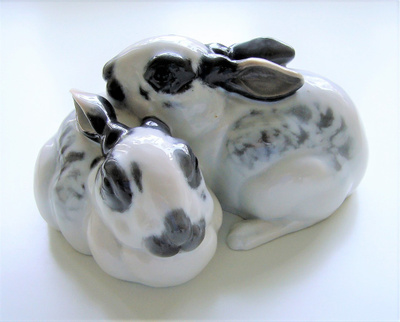 Rosenthal kanifiguriini - Pair of rabbits porcelain