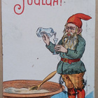 Tonttu ottaa snapsit ennen joulupuuroa, p. 1916 + sensuuril. - pikkukuva 1