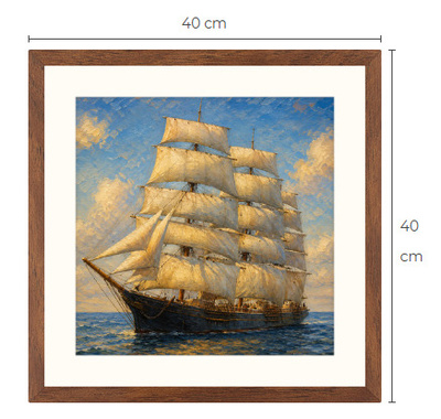 Uusi Purjelaiva art print 40 cm x 40 cm
