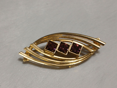 14k kullattu vintage stressi solki rintaneula