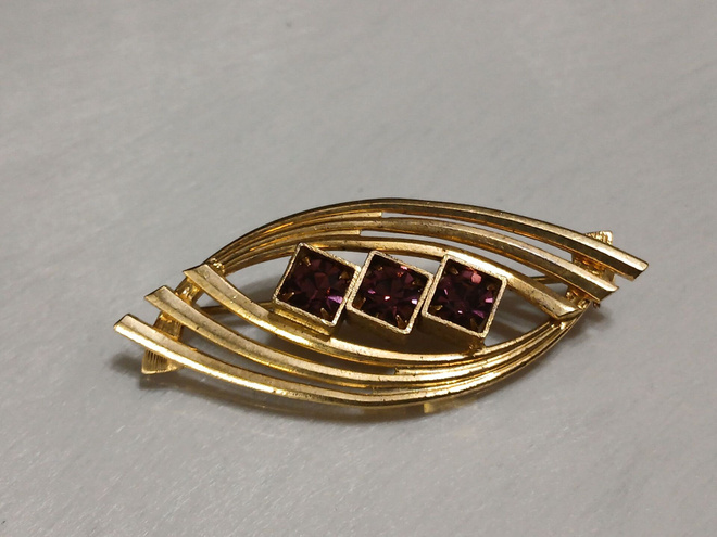 14k kullattu vintage stressi solki rintaneula