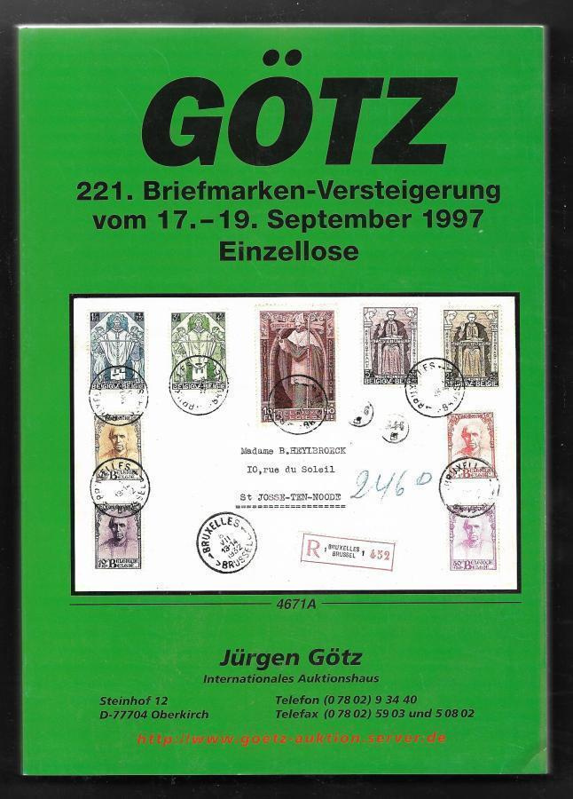 Huutokauppaluettelo - Götz 17.9.1997
