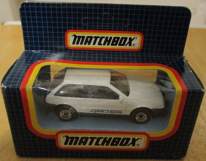 Volvo 480 ES Coupe 3 door White 1987 Matchbox Blue Box 1:64