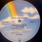 NICOLETTE LARSON :: ..SAY WHEN :: VINYYLI LP 1985 - pikkukuva 4
