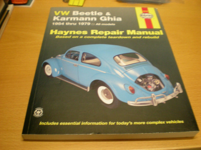 VW Beetle & Karmann Ghia 1954 thru 1979 Haynes  Repair Manua
